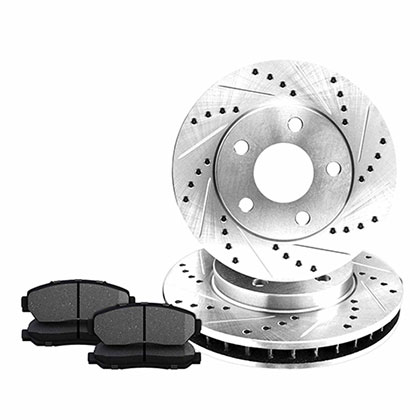 Rear Drilled And Slotted Rotors Kits
