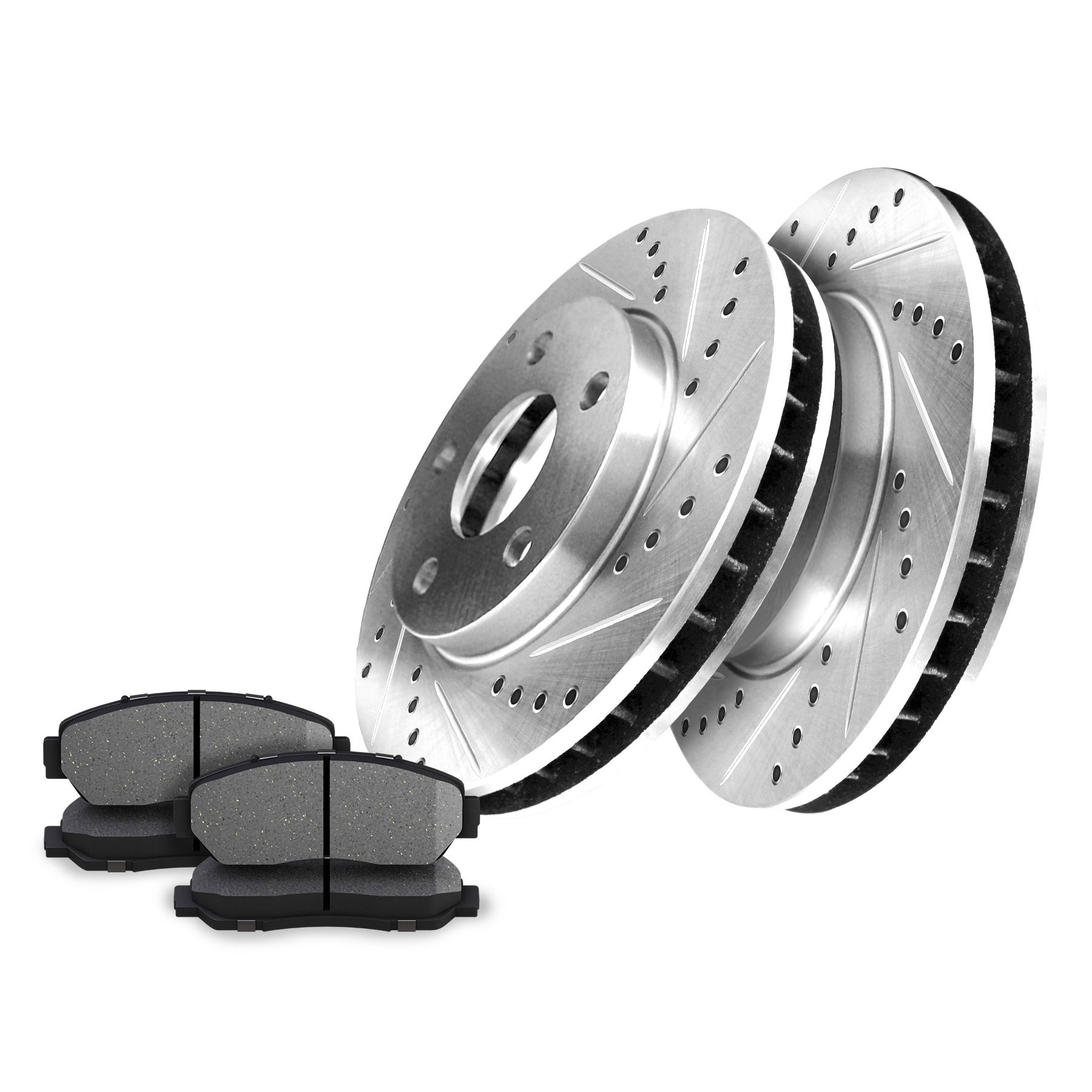 Front & Rear Drilled/Slotted Brake Rotors + Ceramic Pads For Kia Soul 2.0L (2012-2013) – Auto Shack