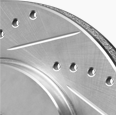 Silver Drilled Slotted Brake Rotors