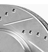 Silver Drilled Slotted Brake Rotors